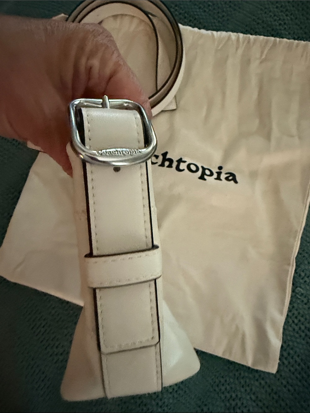 Coachtopia Cream Leather Shoulder Bag with Multicolor Accent - Picture 8 of 9